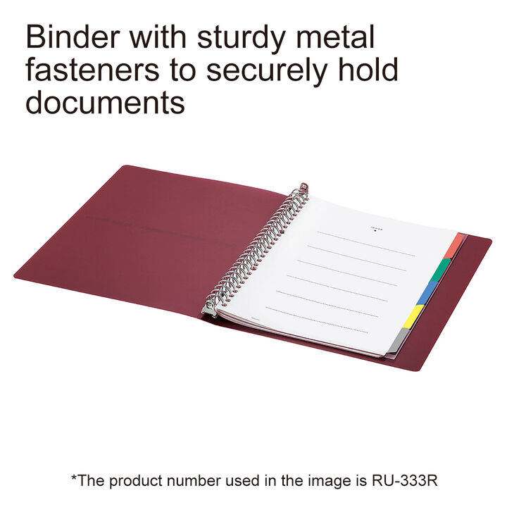 Campus Binder Notebook 26 Hole PP Cover B5 Black 10 Sheets,Black, medium image number 3