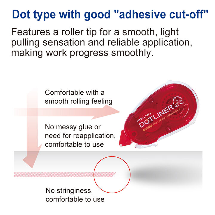 Dotliner Tape Glue Refill tape Strongly stick 8.4mm x 16m Red,Red, medium image number 6
