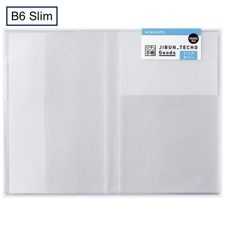 JIBUN TECHO Goods Clear Cover mini B6 Slim,White, medium