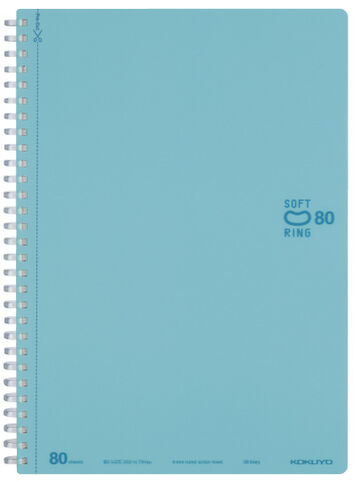 Soft Ring notebook Colorful B5 80 Sheets Light Blue,Light Blue, small image number 0