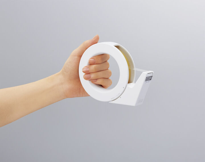 Karucut Tape cutter Handy type Large roll 27 x 146 x 109mm White,White, medium