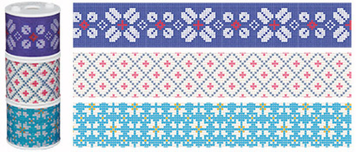 Bobbin Washi Tape Knit Set of 3,Knit, medium image number 2