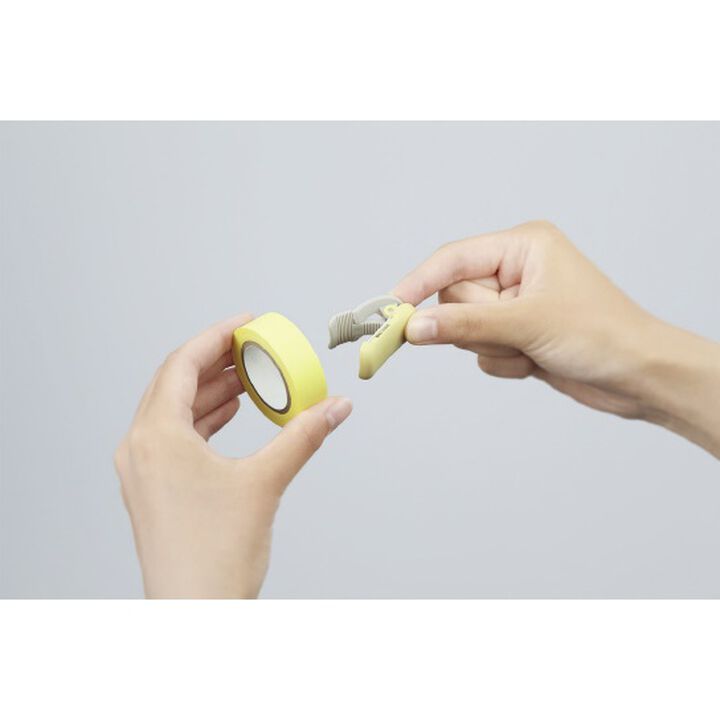 Karu Cut clip-type Washi Tape cutter 10~15mm Light Yellow,Pastel yellow, medium image number 4