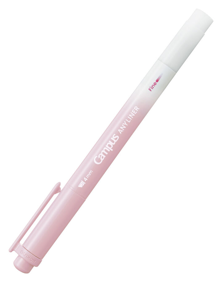 Campus ANY LINER Bleed Resistant Twin Highlighter 4mm Fine Point Tip Smoky Pink,Pink, medium