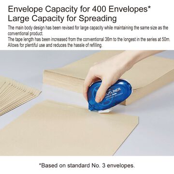 Dotliner Long Tape Glue Refill tape Strong adhesive 10mm x 50m 5-pack,, small image number 6