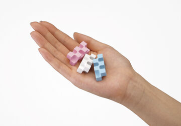 KADOKESHI mini Blue & White 2 color set Eraser,, small image number 3