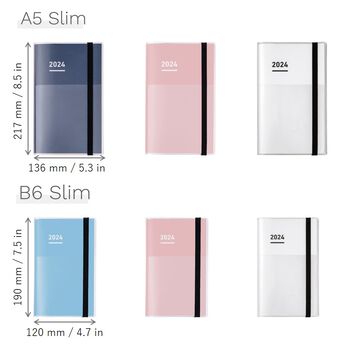 Jibun Techo First Kit mini 2024 B6 Slim Pink with Custom Cover & Stationery SET,, small image number 1