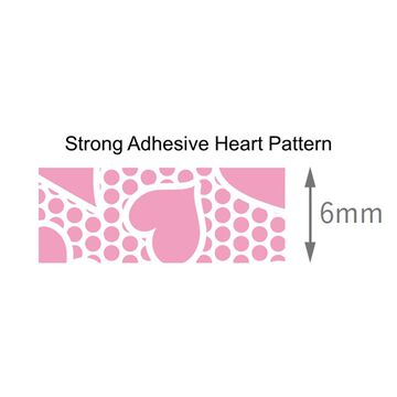 Dotliner Flick Strong adhesive Heart patterned Pink,Pink, small image number 1