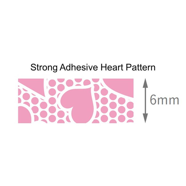 Dotliner Flick Strong adhesive Heart patterned Pink,Pink, medium