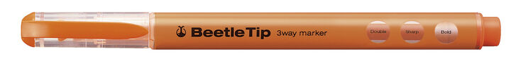Beetle Tip 3 Way Marking Pen Orange,Orange, medium