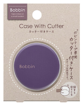 Bobbin Washi Tape Case with Cutter Purple,Purple, small image number 1