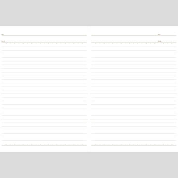 Yoshi paper notebook A5 6mm horizontal rule,Mixed, small image number 2