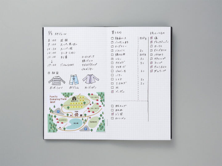 Field notebook Sketch Book 3mm Grid Line,Warm white, medium image number 5