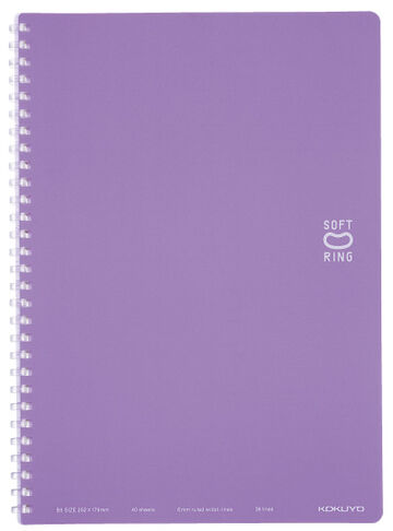 Soft Ring notebook Colorful B5 40 Sheets Purple,Purple, small image number 0