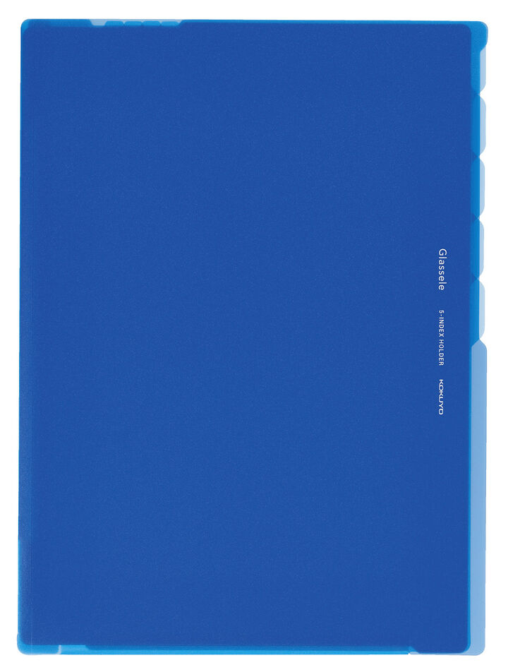 Glassele 5 Index Holder A4 Vertical Size Blue,Blue, medium image number 0