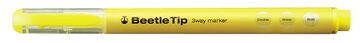 Beetle Tip 3 Way Marking Pen Yellow,Yellow, small image number 0