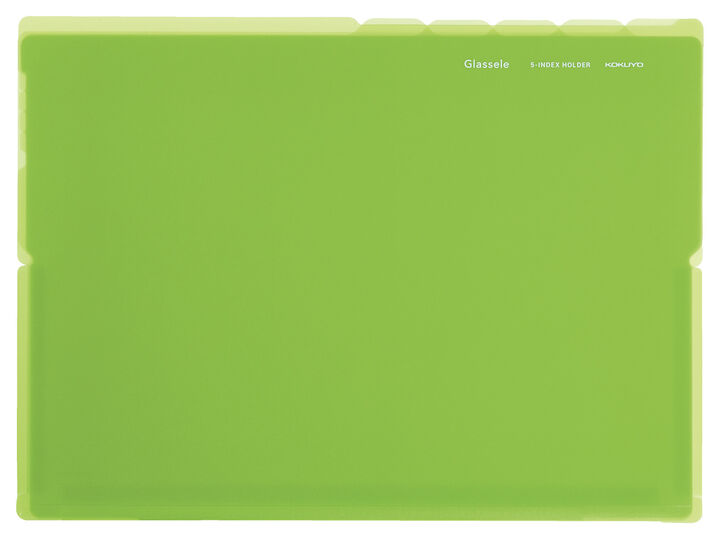 Glassele 5 Index Holder A4 Horizontal Size Light Green,YellowGreen, medium