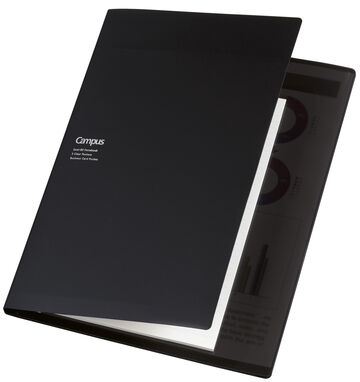 Campus Notebook Document storage cover A5 Black 6mm Rule 50 Sheets,Black, small image number 3