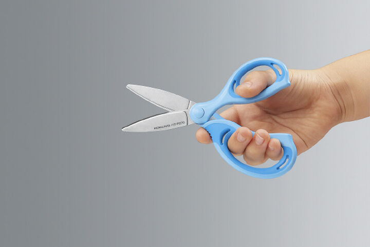 Scissors Aerofit Saxa for Kids right handed,Blue, medium image number 3