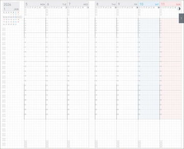 Jibun Techo Lite 2026 A5 slim Navy,Navy, small image number 2