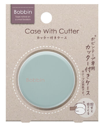 Bobbin Washi Tape Case with Cutter Blue,Blue, small image number 1