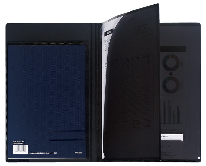 Campus Notebook Document storage cover A4 Black 6mm Rule 50 Sheets,Black, medium image number 4