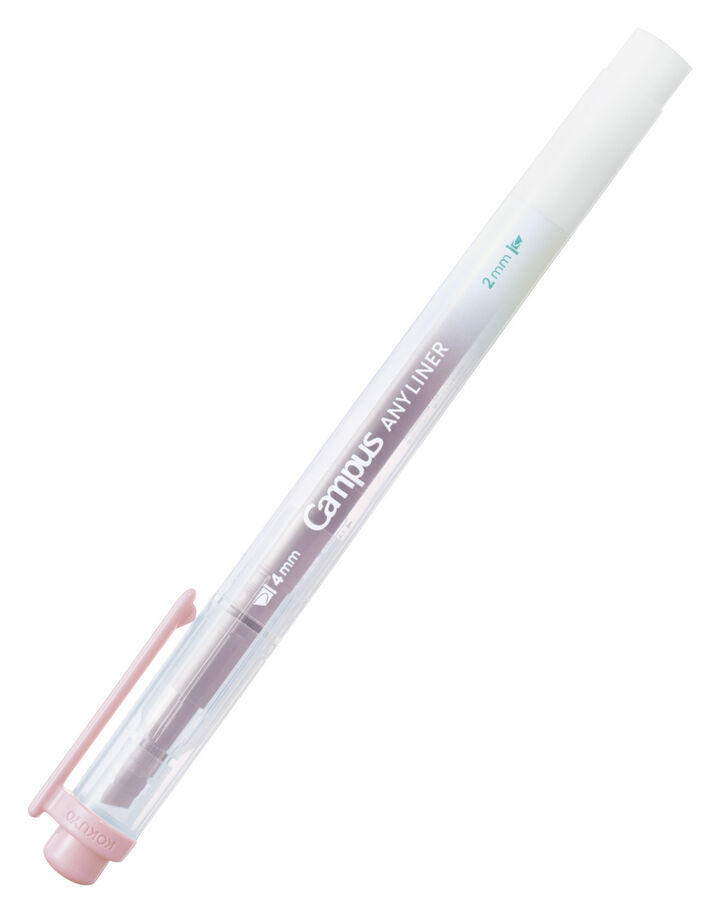 Campus ANY LINER Bleed Resistant Twin Highlighter 4mm 2mm Tip Smoky Pink,Pink, medium