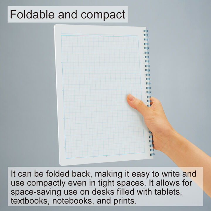 Campus Soft Ring Notebook x B5 Blue 5mm Grid Rule 40 Sheets,Blue, medium image number 5