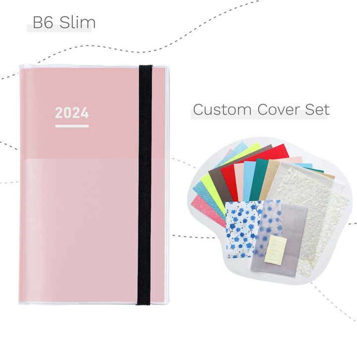 Jibun Techo First Kit mini 2024 B6 Slim Pink,Pink, medium image number 0
