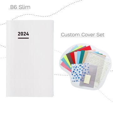 Jibun Techo Diary mini 2024 B6 Slim Refill,White, small image number 0