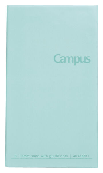 Campus Slim Pocket Notebook 6mm Dotted Rule 40 Sheets Green,Green, small image number 0
