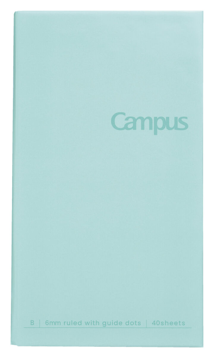 Campus Slim Pocket Notebook 6mm Dotted Rule 40 Sheets Green,Green, medium