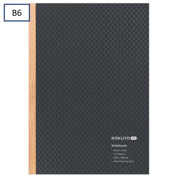 KOKUYO ME Notebook 70 Sheets 6mm Rule B6 Black,Black, small image number 0