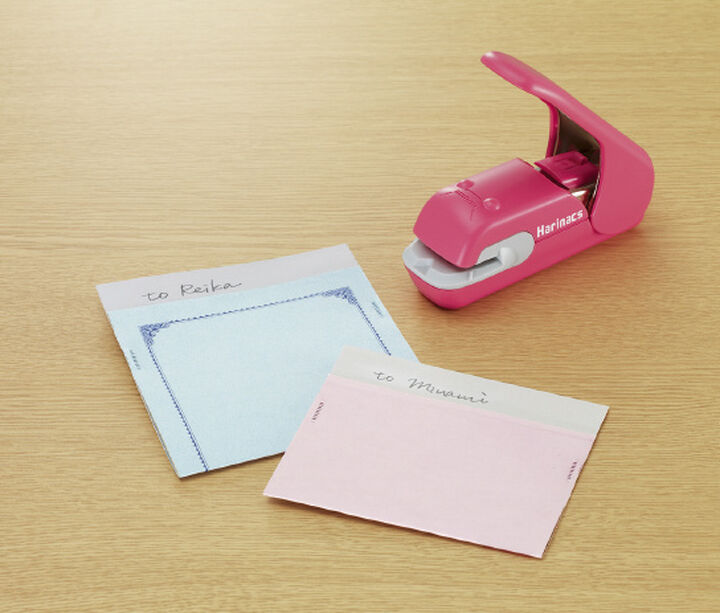 Stapleless stapler Harinacs Press type 5 sheets Pink,Pink, medium image number 8