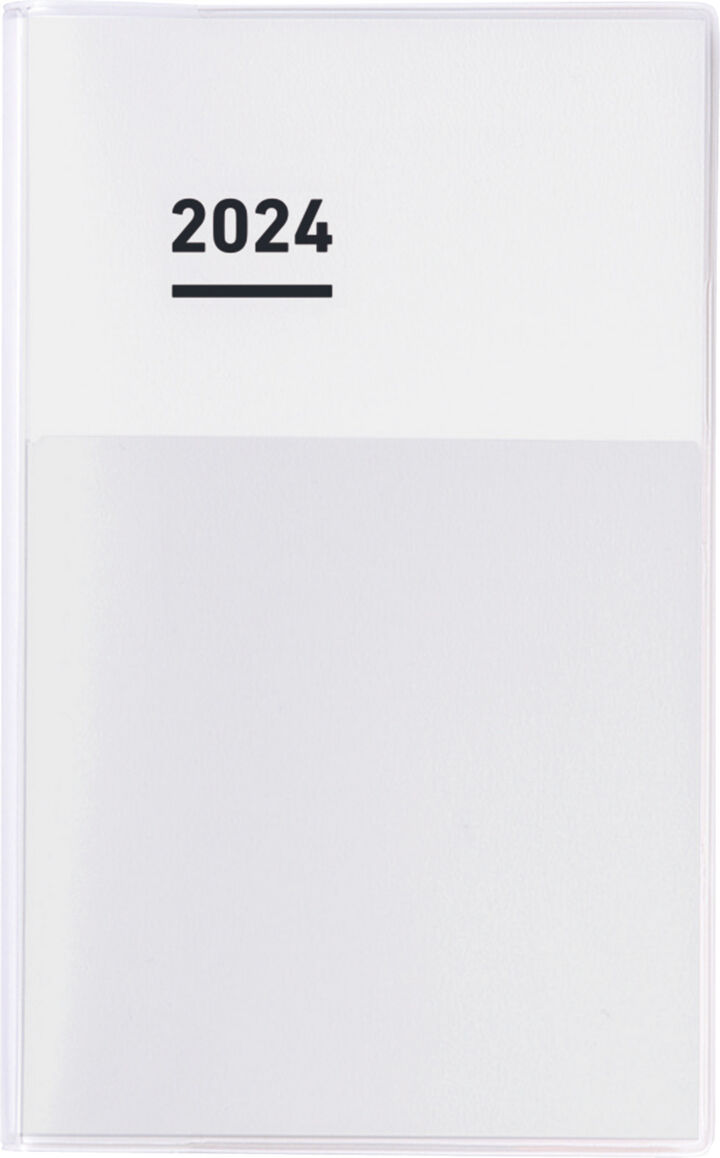 Jibun Techo Diary mini 2024 B6 Slim White,White, medium