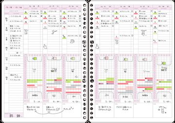 Campus Study Planner Weekly Visualized Loose leaf B5 Pink,Pink/Pink Gray, small image number 1