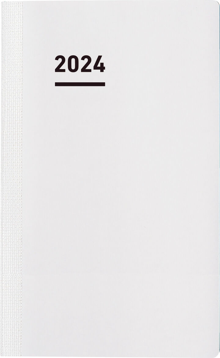 Jibun Techo Diary mini 2024 B6 Slim Refill,White, medium