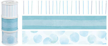 Bobbin Washi Tape Soft Blue Set of 3,Soft Blue, small image number 2