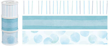 Bobbin Washi Masking Tape Soft Blue Set of 3,Soft Blue, small image number 2