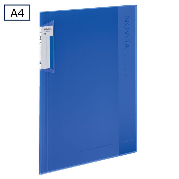 Clear book NOVITA A4 20 Sheets Blue,Blue, medium