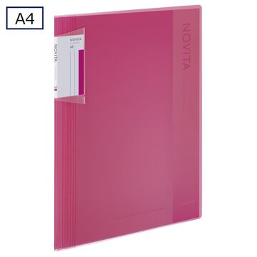Clear book NOVITA A4 40 Sheets Pink,Pink, small image number 0