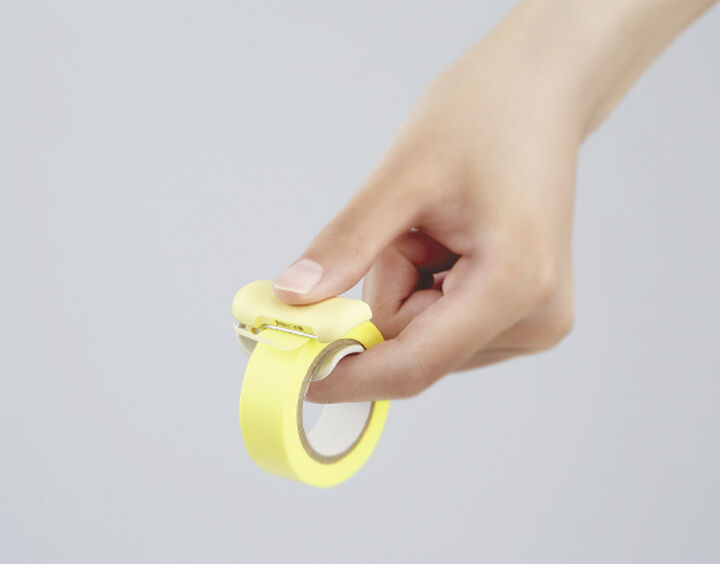 Karu Cut clip-type Washi Tape cutter 10~15mm Light Yellow,Pastel yellow, medium image number 5