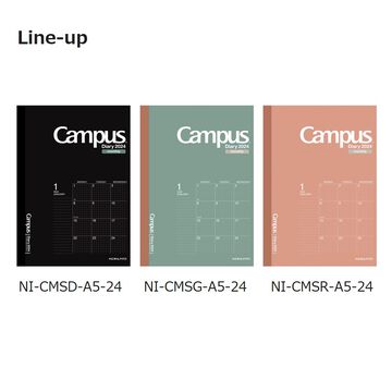 Campus Diary A5 Size Red Monthly Type,Red, small image number 1