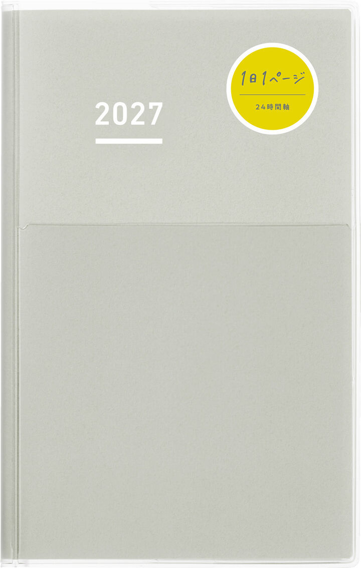 Jibun Techo DAYs mini 2027 B6 slim Gray,Gray, medium