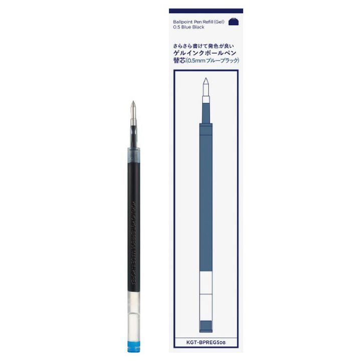 Ball-point pen Refill Gel Blue Black 0.5mm,BlueBlack, medium