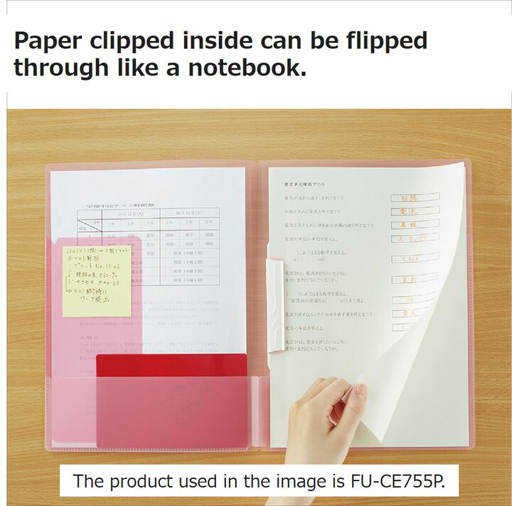 Campus Clip Folder A4 Size Pink,Pink/Pink Gray, medium image number 4