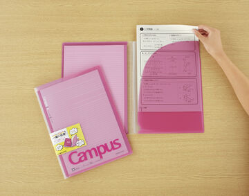 Campus Notebook Print storage pocket included A4 Pink 7mm Rule 30 Sheets,Pink, small image number 8
