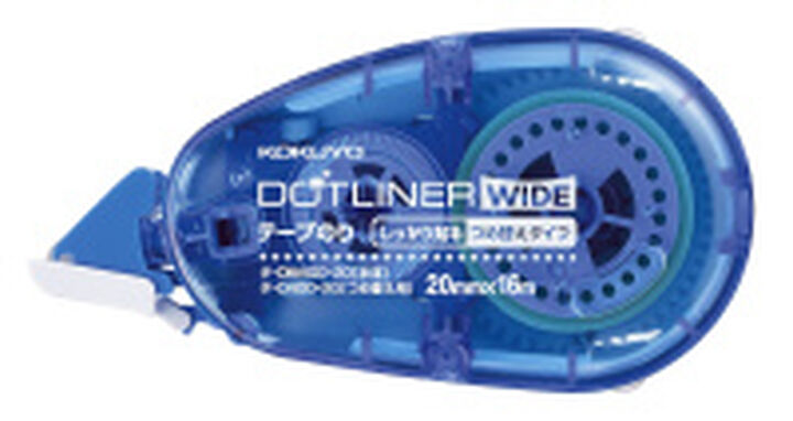 Dotliner Wide Tape Glue Body Refill type Strong adhesive 20mm x 16m Blue,Blue, medium