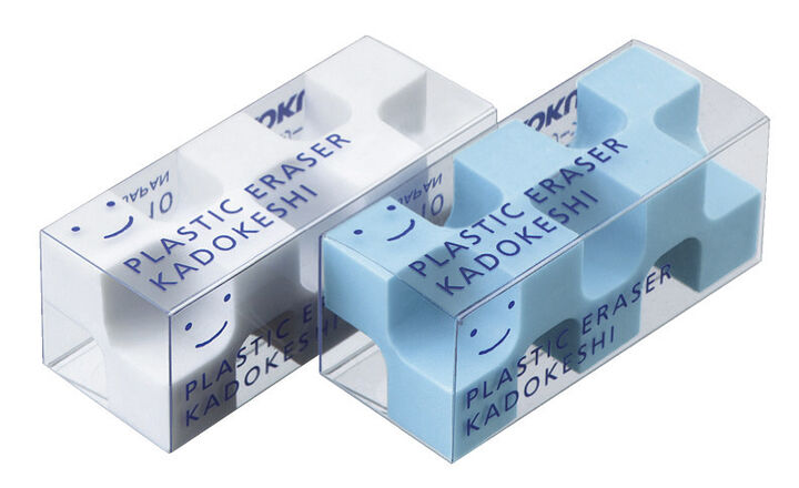 KADOKESHI mini Blue & White 2 color set Eraser,, medium