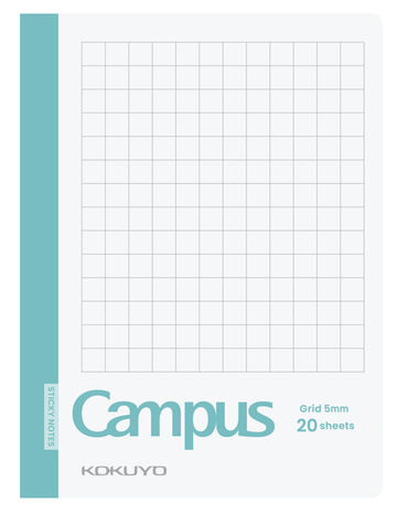 Campus Foldable Sticky Notes Small 5mm Grid Ruled 20 Sheets,, small image number 0